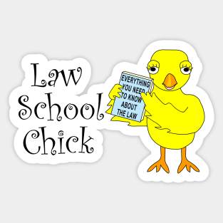 Law School Chick Sticker